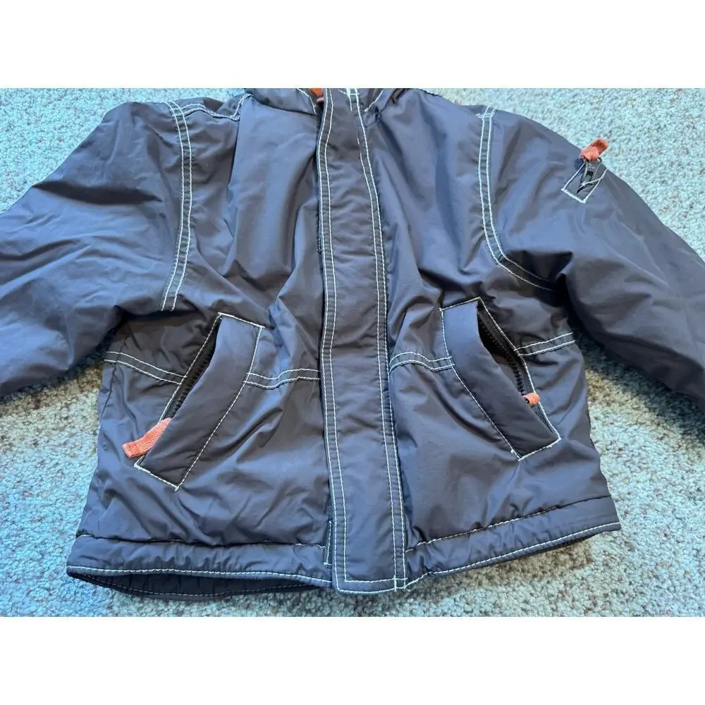Mini Boden Winter Coat, Boys size 2T-3T, Brown & Orange